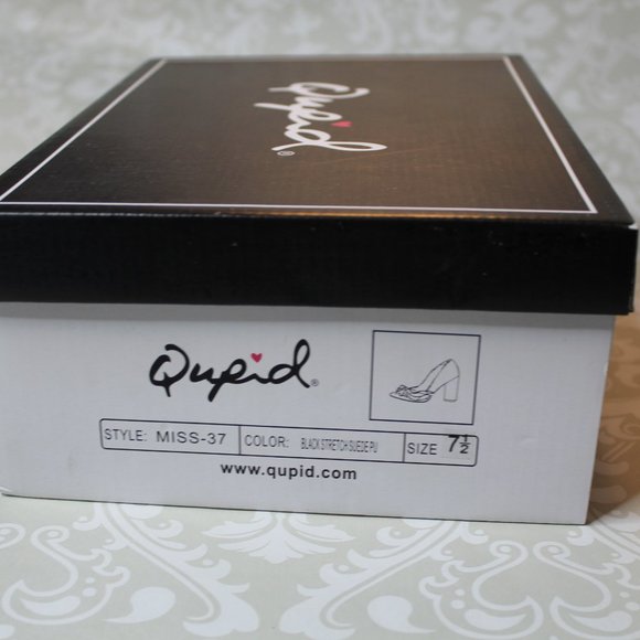 Qupid Black Ruffle Heels Size 7.5 - Picture 6 of 6